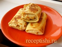 Блинчики с мясной начинкой