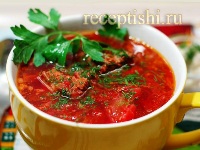 Борщ красный киевский на свекольном квасе