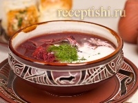 Борщ украинский с фасолью