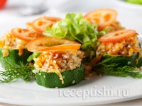 Фаршированные кабачки с рисом