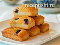 Кексы финансье с черникой