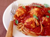Фрикадельки из курицы в томатном соусе