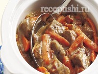Говядина, тушенная с беконом