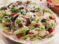 Греческий салат с курицей