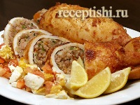 Кальмары фаршированные мясом