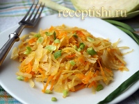 Рецепт Капуста тушеная, на сковороде