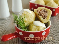 Картофельные клецки с фаршем