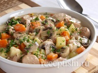 Рецепт Курица "Пастель" в сметанном соусе