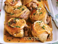 Рецепт Куриные бедра с апельсинами, в духовке