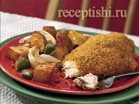 Курица с  хрустящей корочкой из кукурузных хлопьев