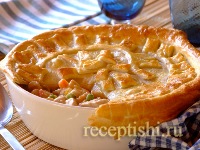 Куриный пирог с овощами в форме