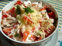 Куриный салат с овощами