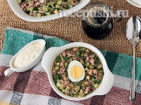 Рецепт Окрошка мясная на квасе классическая