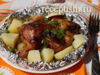 Перепелки, запеченные в фольге