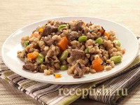 Перловка с мясом и овощами