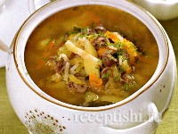 Рассольник с рисом и курицей