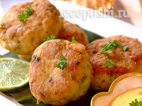 Рыбные котлеты с картофелем