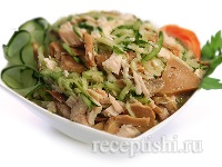 Салат Британский с куриной грудкой и грибами