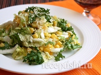 Рецепт Салат из пекинской капусты с кукурузой