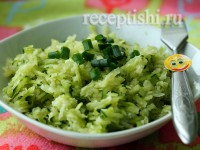 Салат из зеленой редьки с огурцом