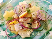 Рецепт Салат из селедки с картошкой и луком новогодний