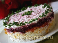 Салат с мясом и свеклой Мой генерал 