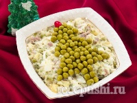 Салат Оливье классический с мясом