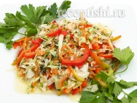 Салат овощной со свежей капустой