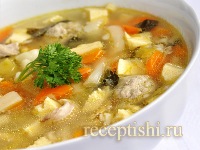 Суп из курицы с яйцом