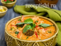 Рецепт Тайское красное карри с курицей