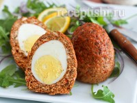 Яйца - Скотч с куриным фаршем