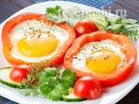 Яичница в сладком перце