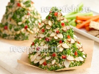 Рецепт Закуска Ёлочка с курицей и сыром